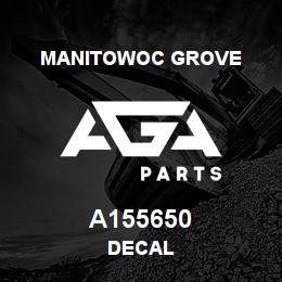 A155650 Manitowoc Grove DECAL | AGA Parts
