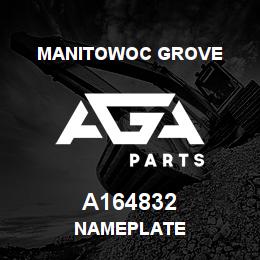 A164832 Manitowoc Grove NAMEPLATE | AGA Parts