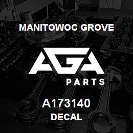 A173140 Manitowoc Grove DECAL | AGA Parts