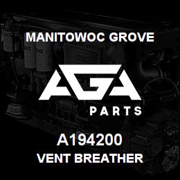 A194200 Manitowoc Grove VENT BREATHER | AGA Parts