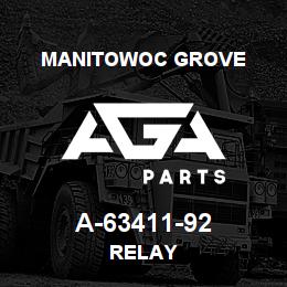 A-63411-92 Manitowoc Grove RELAY | AGA Parts