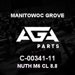 C-00341-11 Manitowoc Grove NUTH M6 CL 8.8 | AGA Parts