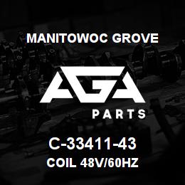 C-33411-43 Manitowoc Grove COIL 48V/60HZ | AGA Parts