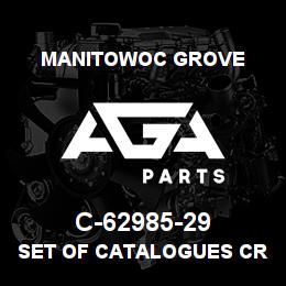 C-62985-29 Manitowoc Grove SET OF CATALOGUES CRANES GMA > 1992 | AGA Parts