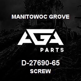 D-27690-65 Manitowoc Grove SCREW | AGA Parts