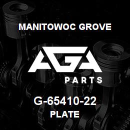 G-65410-22 Manitowoc Grove PLATE | AGA Parts