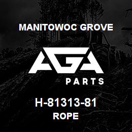 H-81313-81 Manitowoc Grove ROPE | AGA Parts