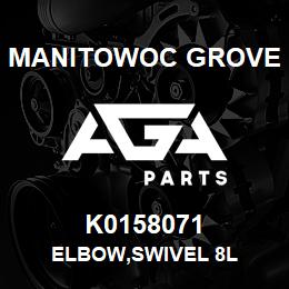 K0158071 Manitowoc Grove ELBOW, SWIVEL 8L | AGA Parts