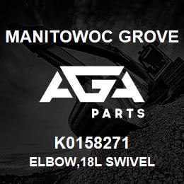 K0158271 Manitowoc Grove ELBOW, 18L SWIVEL | AGA Parts