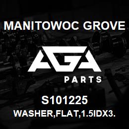 S101225 Manitowoc Grove WASHER, FLAT, 1.5IDX3.5ODX.18, BR | AGA Parts