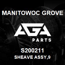 S200211 Manitowoc Grove SHEAVE ASSY,9 | AGA Parts