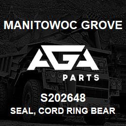 S202648 Manitowoc Grove SEAL, CORD RING BEARING | AGA Parts