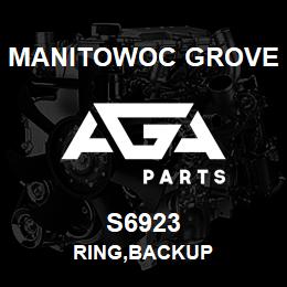 S6923 Manitowoc Grove RING,BACKUP | AGA Parts