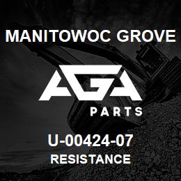 U-00424-07 Manitowoc Grove RESISTANCE | AGA Parts