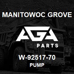 W-92517-70 Manitowoc Grove PUMP | AGA Parts