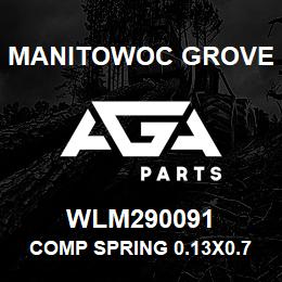 WLM290091 Manitowoc Grove COMP SPRING 0.13X0.75X1.0" | AGA Parts