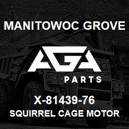 X-81439-76 Manitowoc Grove SQUIRREL CAGE MOTOR | AGA Parts