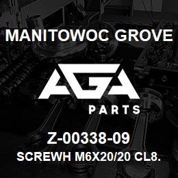 Z-00338-09 Manitowoc Grove SCREWH M6X20/20 C.L8.8 | AGA Parts