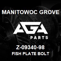 Z-09340-98 Manitowoc Grove FISH PLATE BOLT | AGA Parts
