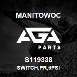 S119338 Manitowoc SWITCH,PR,6PSI | AGA Parts
