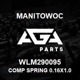 WLM290095 Manitowoc COMP SPRING 0.16X1.0X1.0" ST | AGA Parts