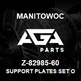 Z-82985-60 Manitowoc SUPPORT PLATES SET OF 4 | AGA Parts