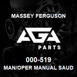 000-519 Massey Ferguson MAN/OPER MANUAL SAUDI | AGA Parts
