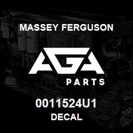 0011524U1 Massey Ferguson DECAL | AGA Parts
