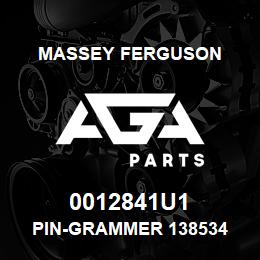 0012841U1 Massey Ferguson PIN-GRAMMER 138534 | AGA Parts