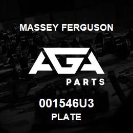 001546U3 Massey Ferguson PLATE | AGA Parts