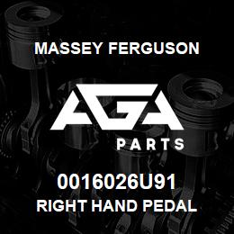 0016026U91 Massey Ferguson RIGHT HAND PEDAL | AGA Parts