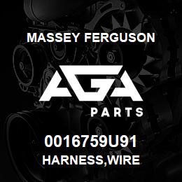 0016759U91 Massey Ferguson HARNESS,WIRE | AGA Parts