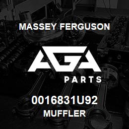 0016831U92 Massey Ferguson MUFFLER | AGA Parts