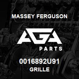 0016892U91 Massey Ferguson GRILLE | AGA Parts