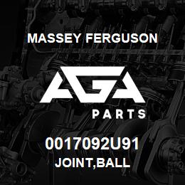 0017092U91 Massey Ferguson JOINT,BALL | AGA Parts