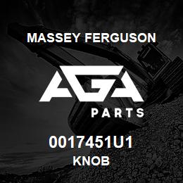 0017451U1 Massey Ferguson KNOB | AGA Parts