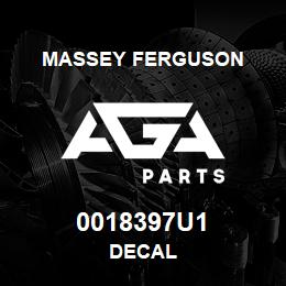 0018397U1 Massey Ferguson DECAL | AGA Parts