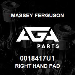 0018417U1 Massey Ferguson RIGHT HAND PAD | AGA Parts