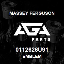 0112626U91 Massey Ferguson EMBLEM | AGA Parts