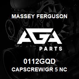 0112GQD Massey Ferguson CAPSCREW/GR 5 NC | AGA Parts