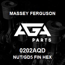 0202AQD Massey Ferguson NUT/GD5 FIN HEX | AGA Parts