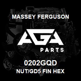 0202GQD Massey Ferguson NUT/GD5 FIN HEX | AGA Parts