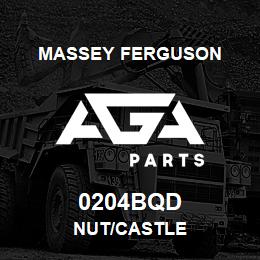 0204BQD Massey Ferguson NUT/CASTLE | AGA Parts