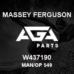 W437190 Massey Ferguson MAN/OP 549 | AGA Parts