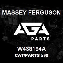 W438194A Massey Ferguson CAT/PARTS 598 | AGA Parts