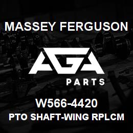 W566-4420 Massey Ferguson PTO SHAFT-WING RPLCMT CL | AGA Parts