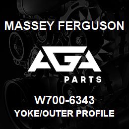 W700-6343 Massey Ferguson YOKE/OUTER PROFILE | AGA Parts