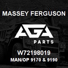 W72198019 Massey Ferguson MAN/OP 9170 & 9190 | AGA Parts