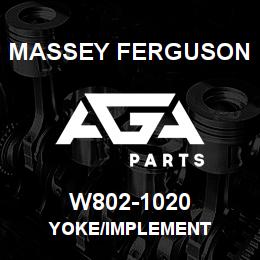 W802-1020 Massey Ferguson YOKE/IMPLEMENT | AGA Parts