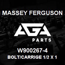 W900267-4 Massey Ferguson BOLT/CARRIGE 1/2 X 1 | AGA Parts